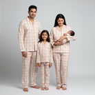 Pastel plaid print family comfort wear pajamas