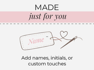 Personalised pajama set with name or initials embroidery option