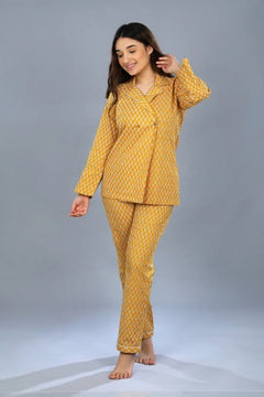 Reefer Coat Style Pajama Set
