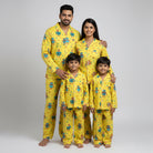 Robot print family matching pajama set in cotton