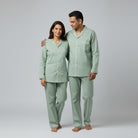 Sage green matching couple nightwear set