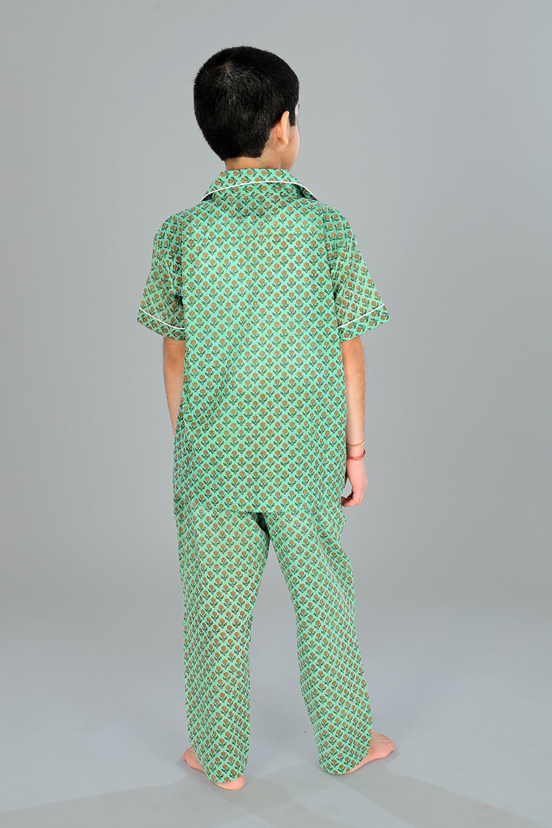 Short Sleeve Shirt + Pajamas — back