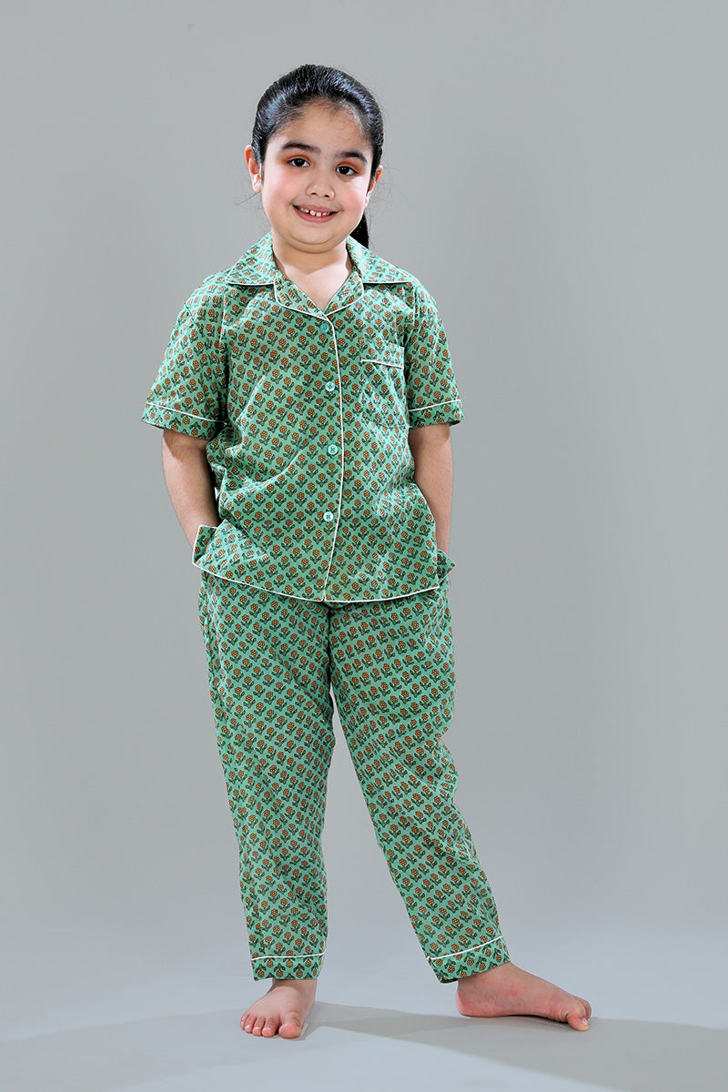 Short Sleeve Shirt + Pajamas — front