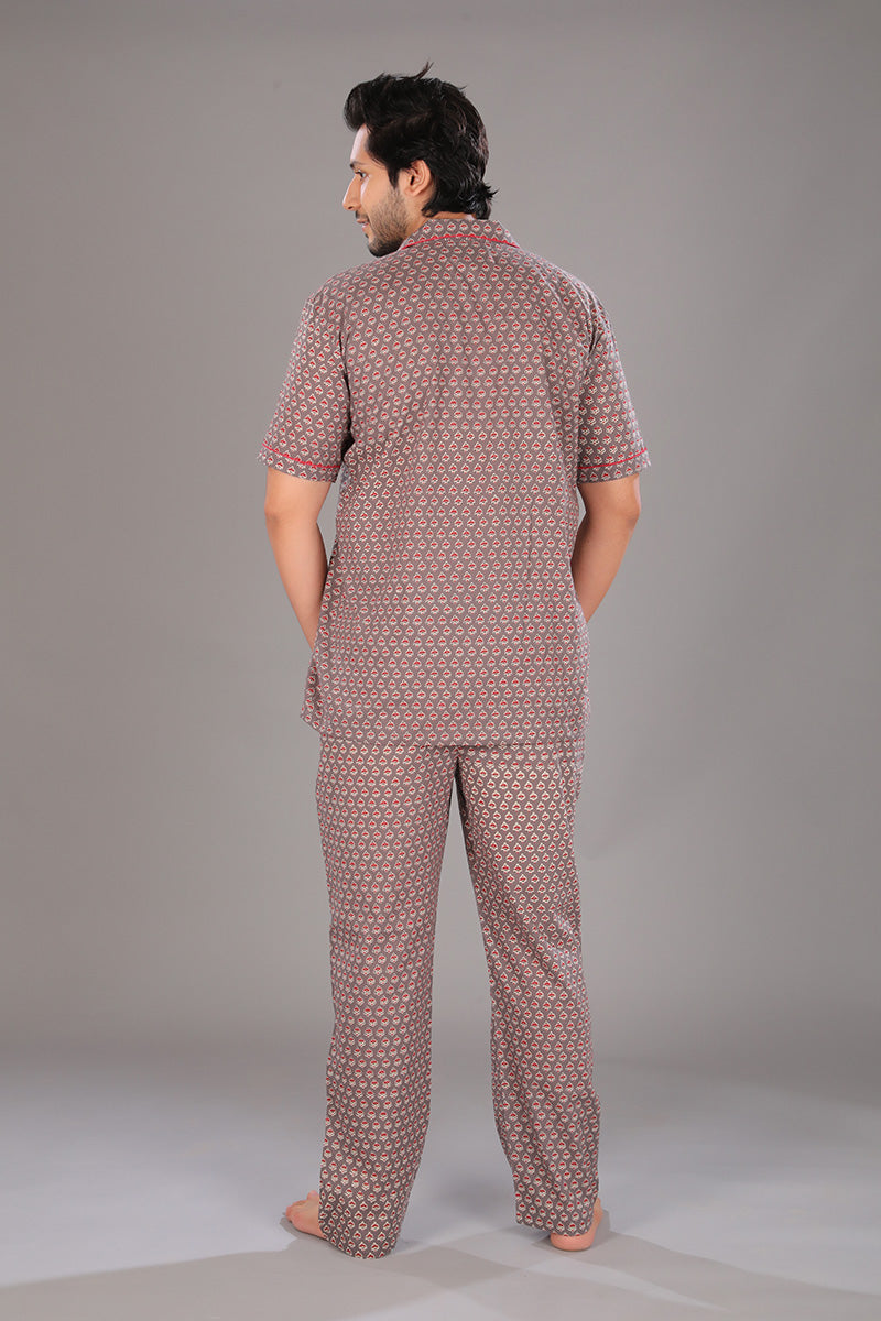 Short Sleeve Shirt + Pajamas — back