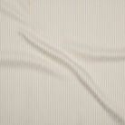 Soft cream cotton fabric with warm sand stripes