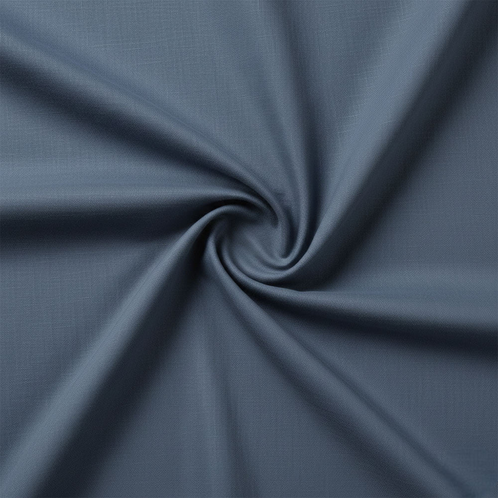Steel blue cotton fabric for modern couple nightwear and daily lounging.