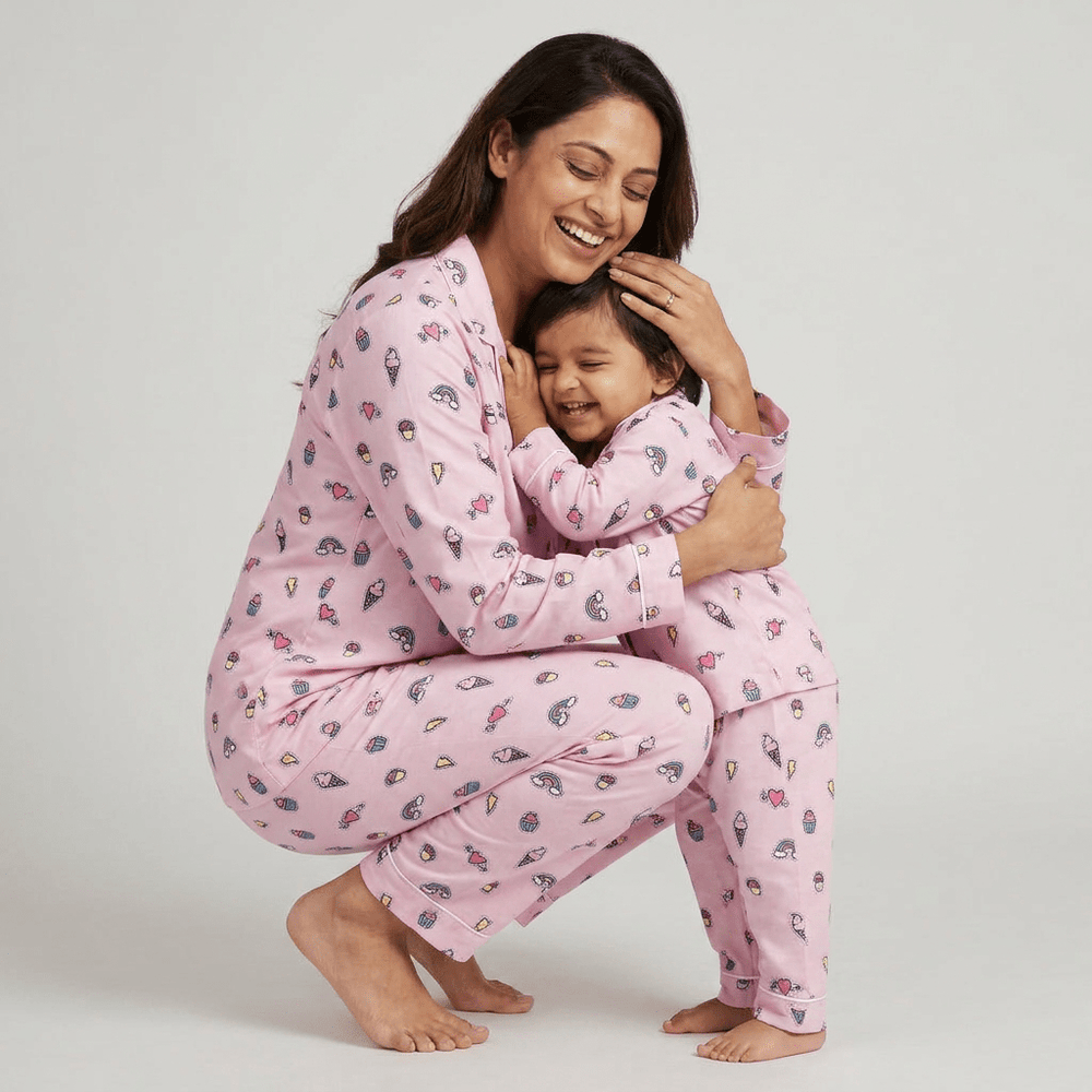 Matching pajamas for mom and child