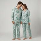Tropical Garden his and her pajama set worn together