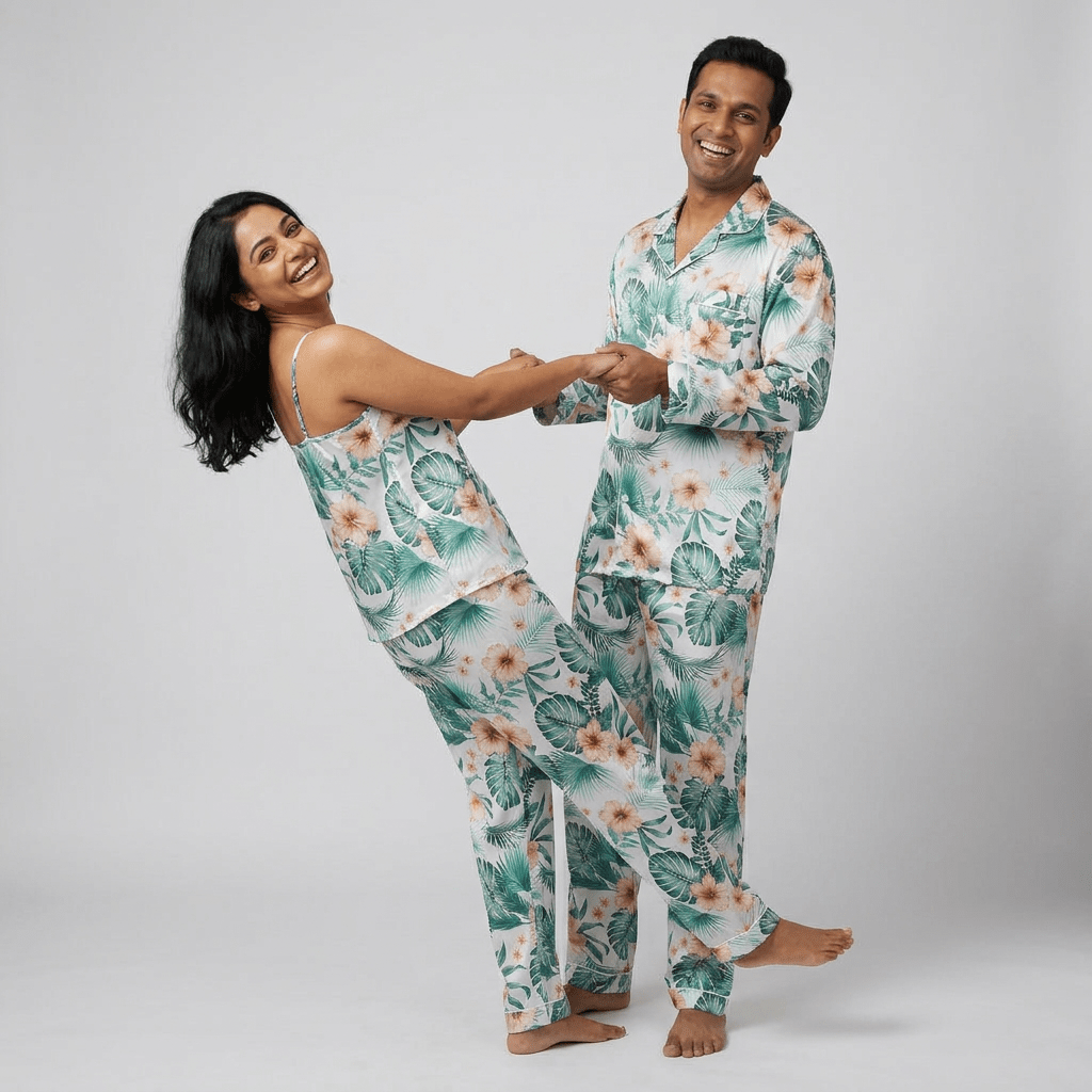 Pajama Tribe Tropical Mood couple night suit