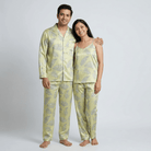 The two of you twinning in Tropical Vibes full-sleeve night suit by Pajama Tribe