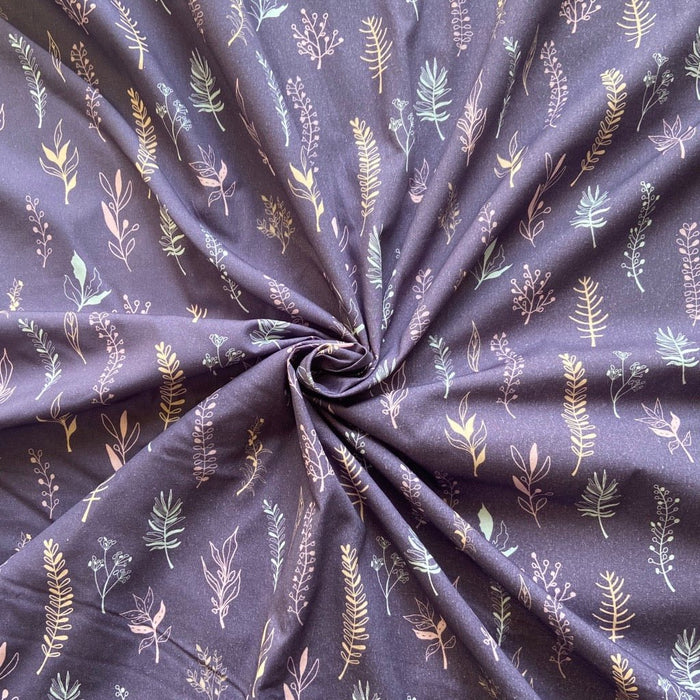 Lavender Farm cotton fabric for floral night suits, calm sleepwear and slow-evening loungewear.